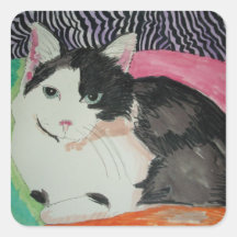 Kerl die Katze Aufkleber