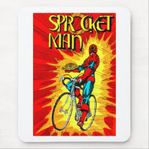 Kettenrad-Mann - radfahrenfahrrad-Superheld Mousepads