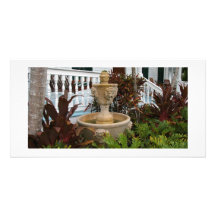 Key West arbeiten Brunnen-Foto-Karte im Garten Bilderkarte