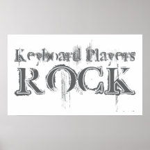 Keyboarder-Felsen Posterdruck