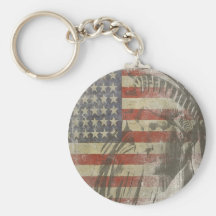 Keychain mit Freiheitsstatuen auf amerikanischer F Schlüsselanhänger