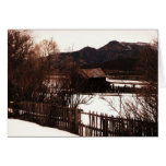 Kiefern-Tal-Scheune Grußkarten