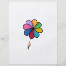 Kinderhand, die einen Pinwheel hält Individuelle Flyer