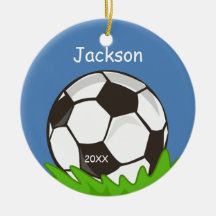 Kinderpersonalisiertes Fußball-Ball-Andenken Ornament