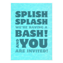 Kinderpool-Party Splish Spritzen-Einladung