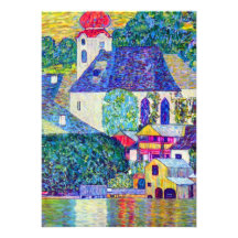 Kirche in Unterach auf See Atter Klimt St. Wolfgan Individuelle Ankündigungen
