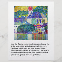 Kirche in Unterach auf See Atter Klimt St. Wolfgan Vollfarbige Flyer