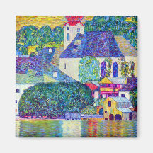 Kirche St. Wolfgang in Unterach auf See Atter Klim Kühlschrankmagnete