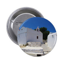 Kirche von Mykonos Insel Griechenland Button