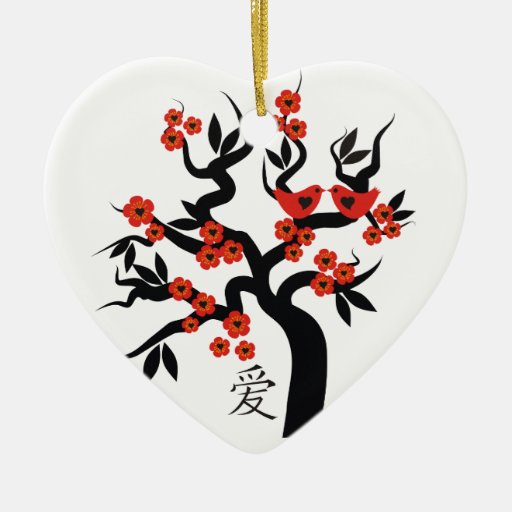 Kirschblüte-Baum-chinesische Liebe-Symbolgewohnhei Ornament