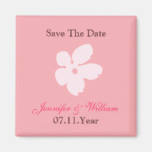 Kirschblüte-Blüten-Silhouette-Save the Date Magnet Kühlschrankmagnete