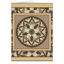 Kirschblüte Mandala-Gruß Karte