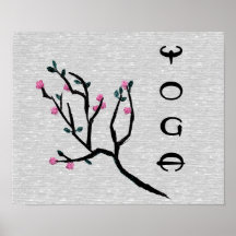 Kirschblüte - Yoga-Plakat