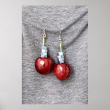 Kirsche-Nuss Earings Druck Posterdrucke