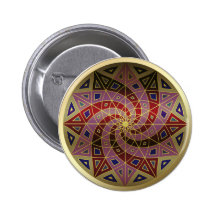 Kirschstrudel-Goldordnungs-Mandalaknopf Buttons