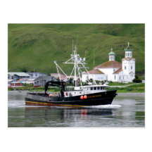 Kirsten Marie, der die Stadt von Unalaska, Alaska  Postkarte