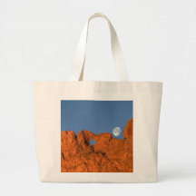 Kissing Camels Rock Formation with Full Moon Canvas Bags