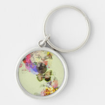 Kitsch collage in yellow. key chains