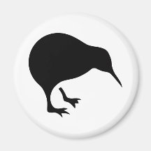 Kiwi alle Schwarzen und alles Weiß Neuseeland über Kühlschrankmagnete