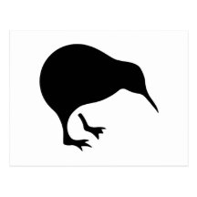 Kiwi alle Schwarzen und alles Weiß Neuseeland über Postkarten