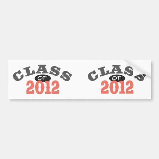 Klasse von Pfirsich 2012 Auto Sticker