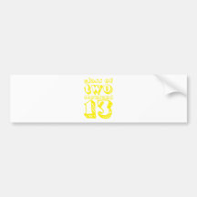 Klasse von zwei tausend 13 - Gelb Autosticker