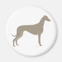 Klassische Windhund-Silhouette Magnete