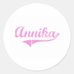 Klassischer Art-Name Annika Runder Aufkleber