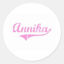 Klassischer Art-Name Annika Runder Aufkleber