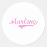 Klassischer Art-Name Marlene Runde Aufkleber
