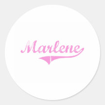Klassischer Art-Name Marlene Runde Aufkleber