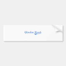 Klassischer Entwurf Glendon Straßen-Massachusetts Auto Sticker