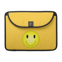 Klassischer gelber smiley MacBook pro sleeve