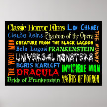 Klassischer Horror filmt Plakat