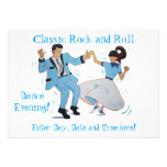Klassischer Rock-and-Roll Jive tanzenden blauen An Individuelle Einladung