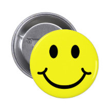 Klassischer smiley anstecknadel