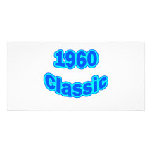 Klassisches Blau 1960 Fotogrußkarten