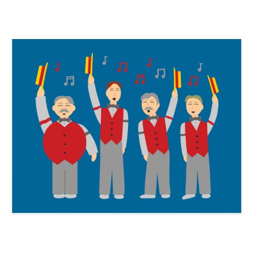 Klassisches Friseursalon-Quartett Postkarte