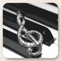 Klavier-Bar mit G-Clef Untersetzer