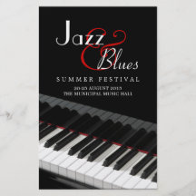 Klavier-Jazz-Blues-Musik-Konzert-Flyer
