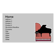 Klavier silouhette Entwurf, Name, Adresse 1, Addre Visitenkarten Vorlage