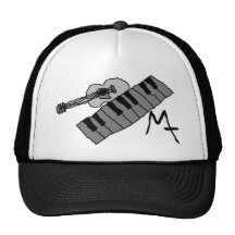 Klavierschlüssel und -gitarre mützen