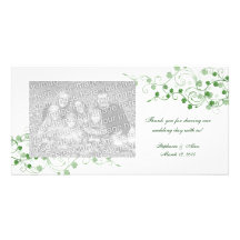 Klee-irische Hochzeit danken Ihnen Foto-Karten Photo Karten