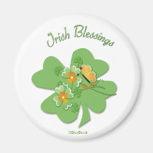 Kleeblatt-Blumen-Magnet