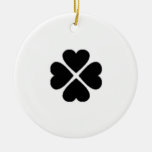 Kleeblatt glücksbringer hert love black schwarz ornamente