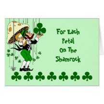 Kleeblatt-Karten-irischen segnenst patrick Tag
