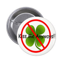 Kleeblatt-Kuss-Zeichen Anstecknadelbuttons