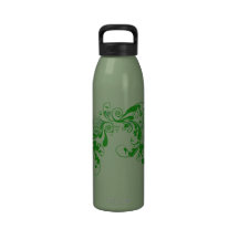 Kleeblätter und Blumenfreiheits-Flasche Wiederverwendbare Wasserflaschen