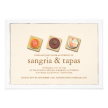 Kleine Biss-Trio-Sangria u. Tapas-Party Einladung