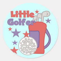 Kleine Golfspieler-Aufkleber